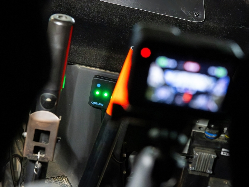 Apture RemoteGP connected to GoPro HERO9 camera in Hyundai i20N Rally2 rally car