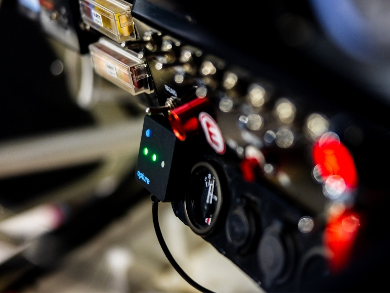Apture RemoteGP installed in Ford Escort Mk2 rally car